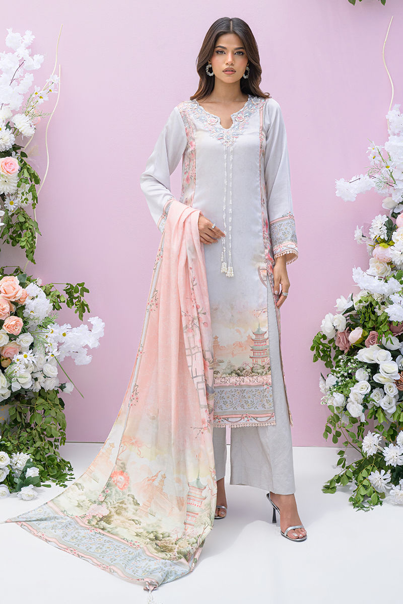 Fatima Khan | Eid Digital Silk Prints | Oriental Haze -  Fatima Khan Ladies Clothes - Original Designer Dress - House of Maryam