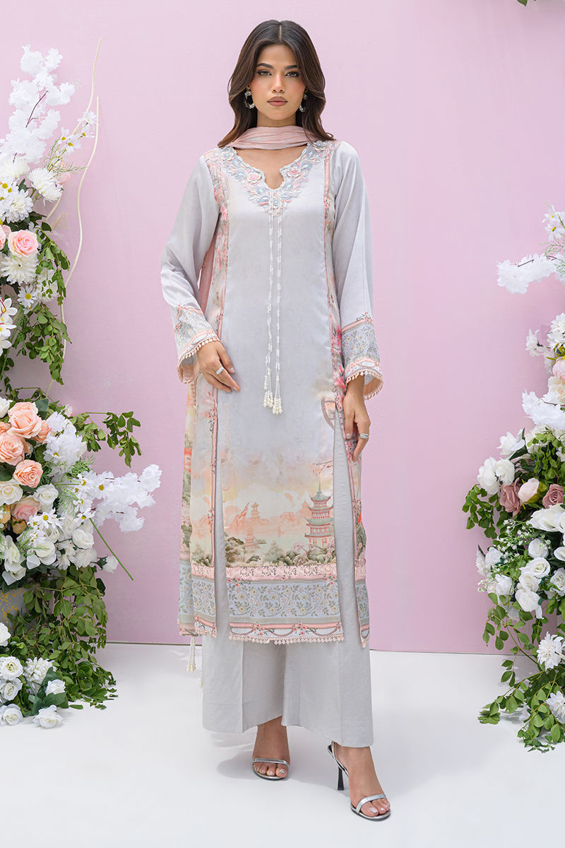 Fatima Khan | Eid Digital Silk Prints | Oriental Haze -  Fatima Khan Ladies Clothes - Original Designer Dress - House of Maryam
