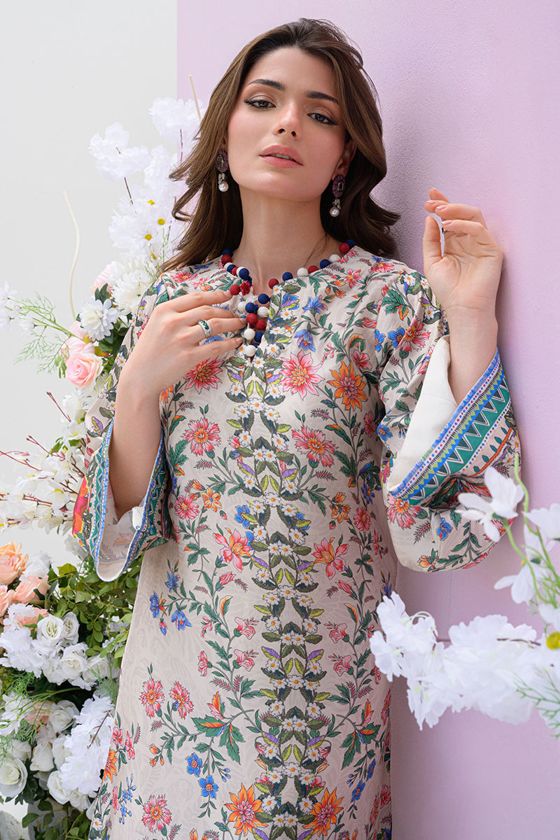 Fatima Khan | Eid Digital Silk Prints | Wildflower -  Fatima Khan Ladies Clothes - Original Designer Dress - House of Maryam