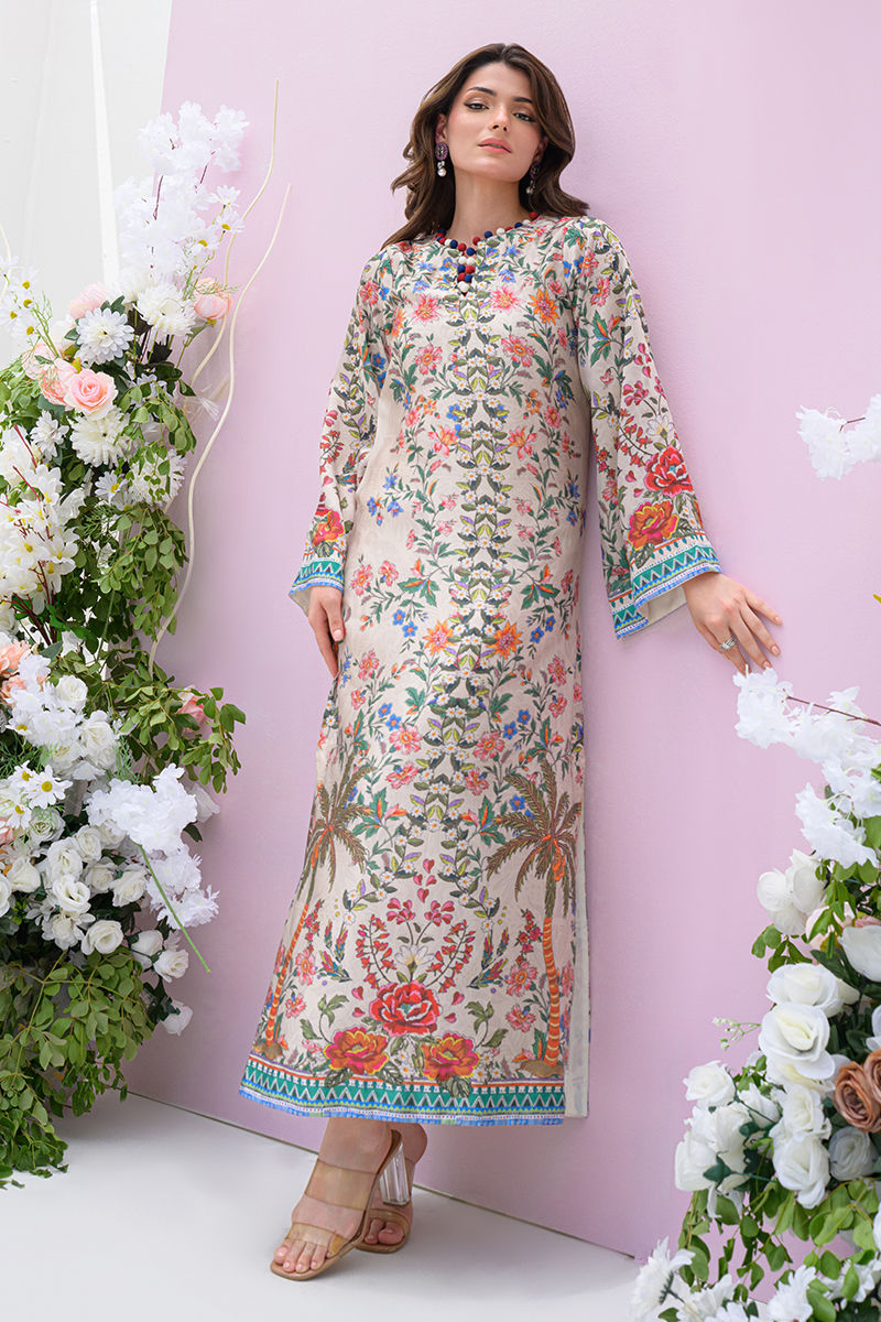 Fatima Khan | Eid Digital Silk Prints | Wildflower -  Fatima Khan Ladies Clothes - Original Designer Dress - House of Maryam