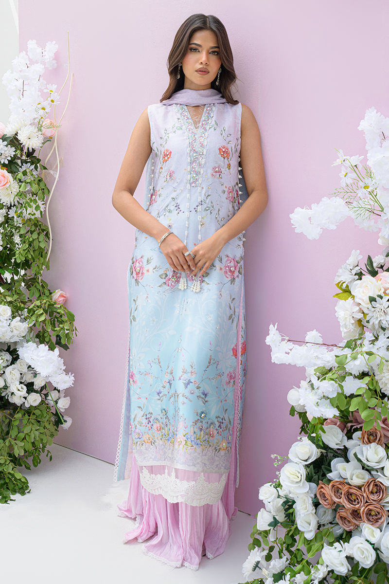 Fatima Khan | Eid Digital Silk Prints | Skye -  Fatima Khan Ladies Clothes - Original Designer Dress - House of Maryam