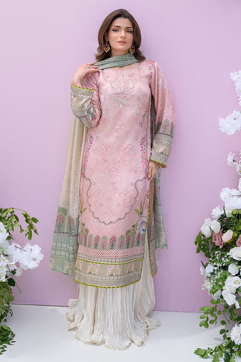Fatima Khan | Eid Digital Silk Prints | Petaluxe -  Fatima Khan Ladies Clothes - Original Designer Dress - House of Maryam