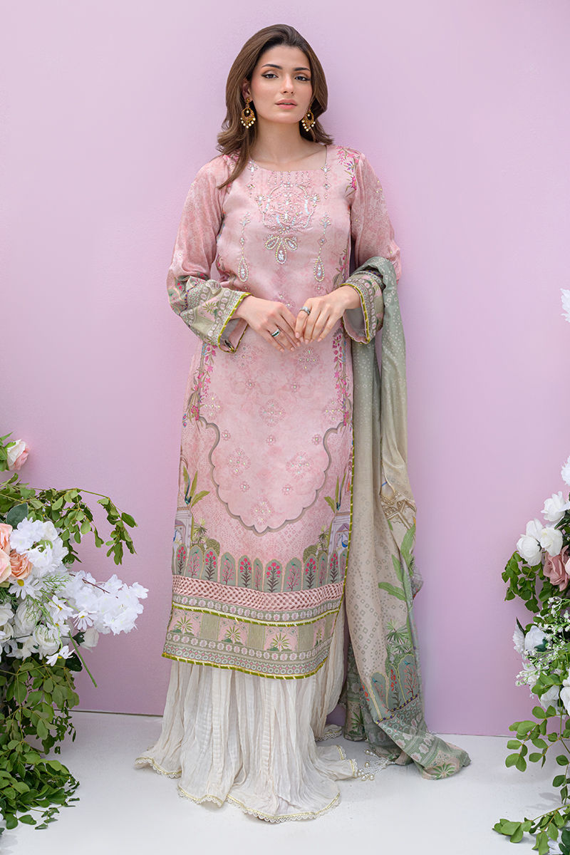 Fatima Khan | Eid Digital Silk Prints | Petaluxe -  Fatima Khan Ladies Clothes - Original Designer Dress - House of Maryam