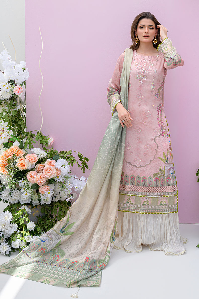 Fatima Khan | Eid Digital Silk Prints | Petaluxe -  Fatima Khan Ladies Clothes - Original Designer Dress - House of Maryam