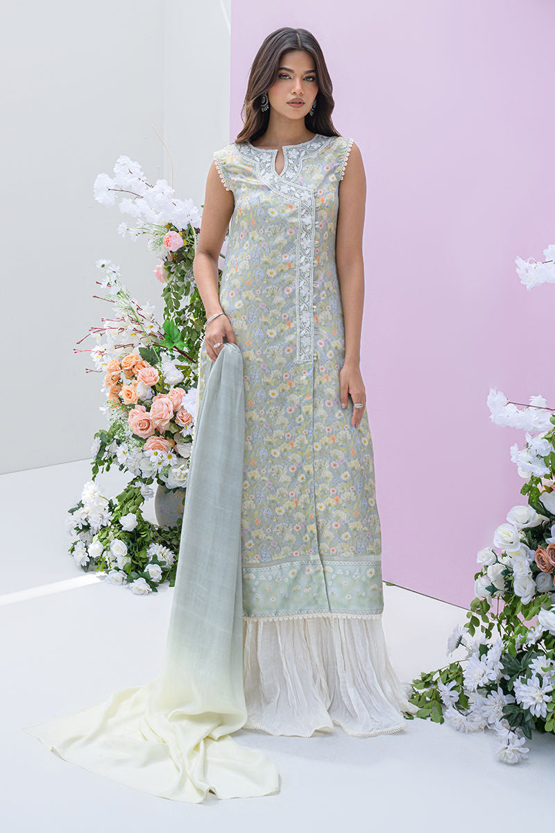 Fatima Khan | Eid Digital Silk Prints |   Dandelions -  Fatima Khan Ladies Clothes - Original Designer Dress - House of Maryam