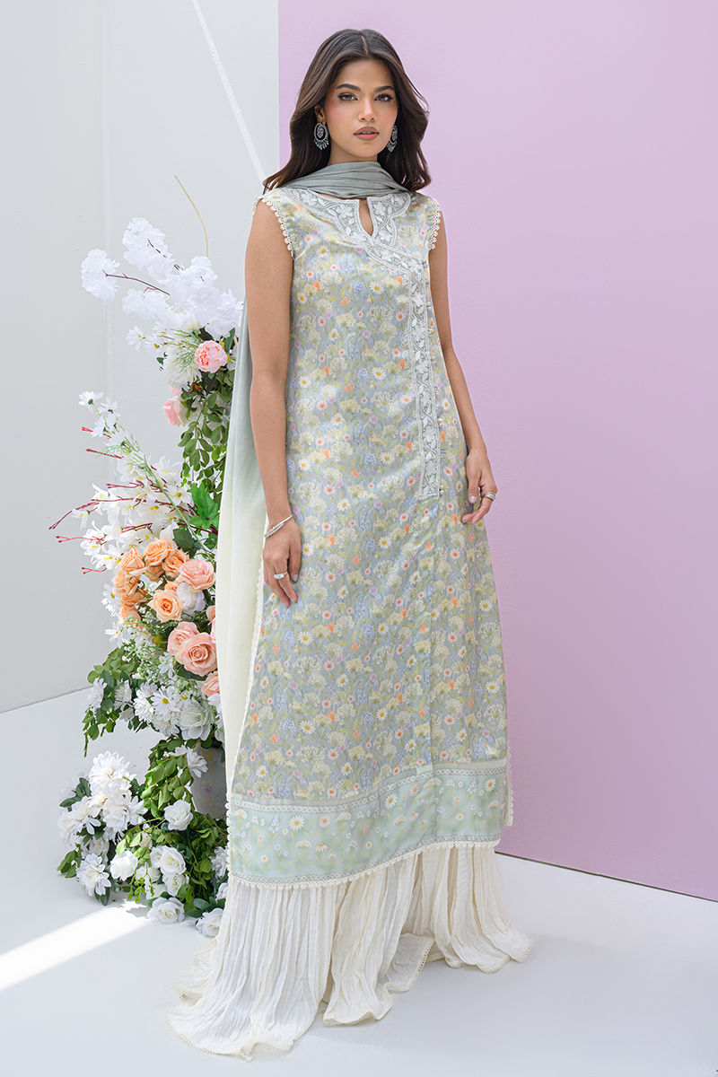Fatima Khan | Eid Digital Silk Prints |   Dandelions -  Fatima Khan Ladies Clothes - Original Designer Dress - House of Maryam