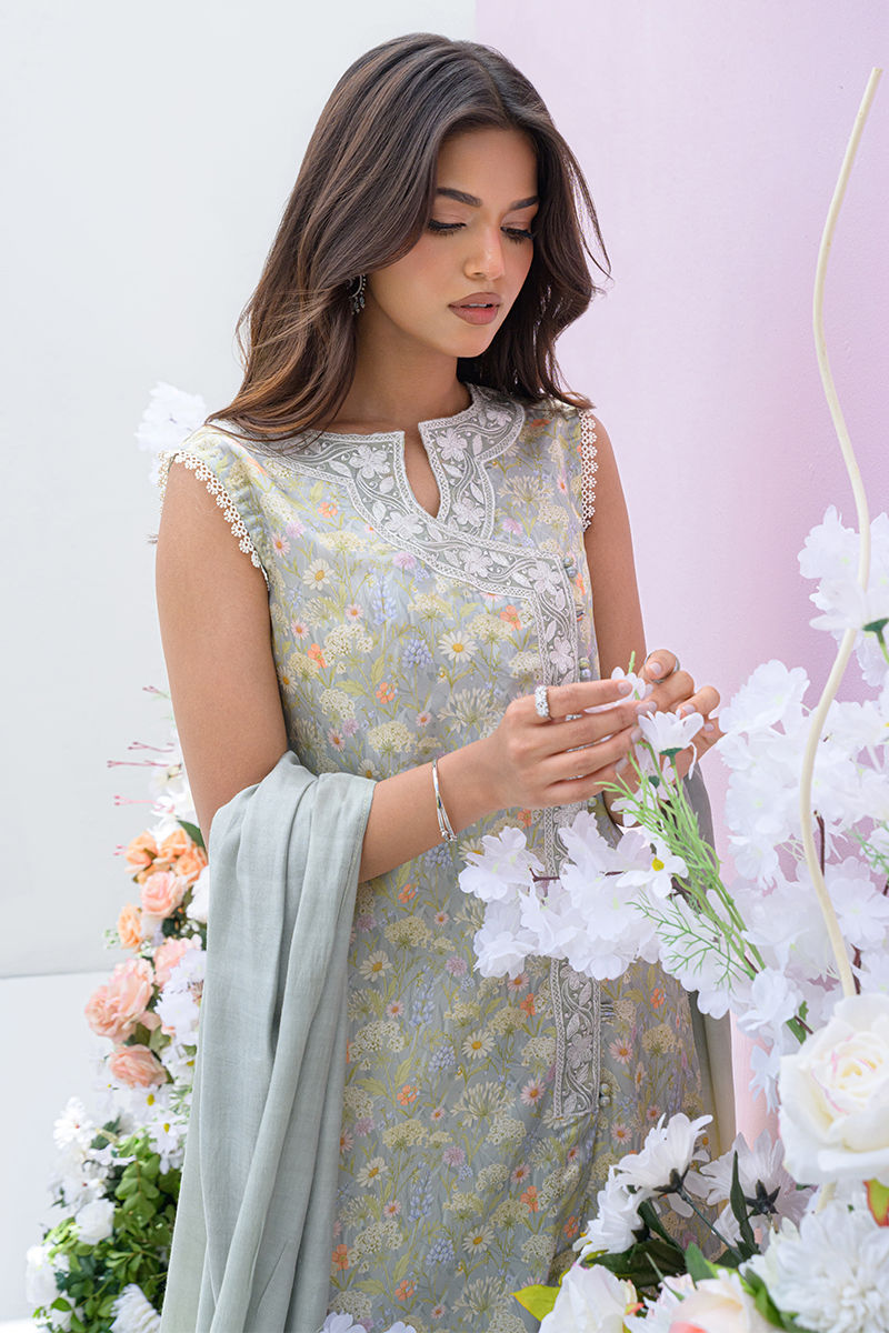 Fatima Khan | Eid Digital Silk Prints |   Dandelions -  Fatima Khan Ladies Clothes - Original Designer Dress - House of Maryam