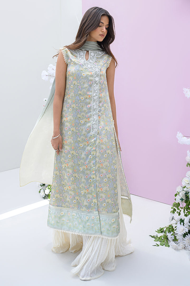 Fatima Khan | Eid Digital Silk Prints |   Dandelions -  Fatima Khan Ladies Clothes - Original Designer Dress - House of Maryam