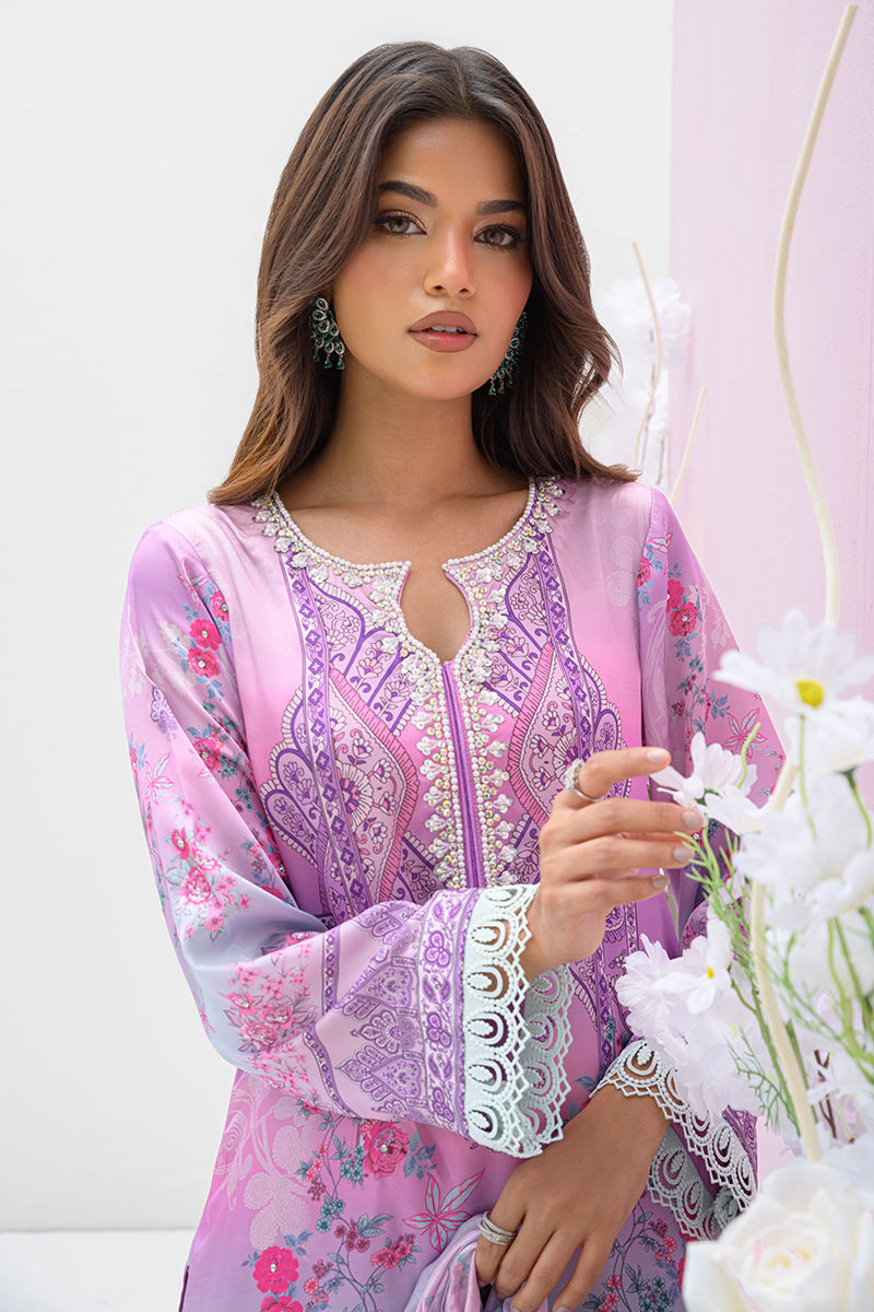 Fatima Khan | Eid Digital Silk Prints |   Gardenia -  Fatima Khan Ladies Clothes - Original Designer Dress - House of Maryam