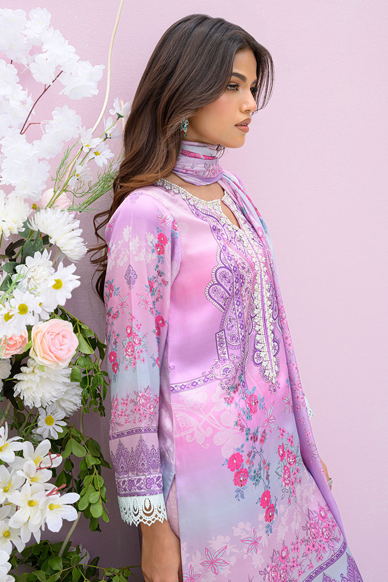 Fatima Khan | Eid Digital Silk Prints |   Gardenia -  Fatima Khan Ladies Clothes - Original Designer Dress - House of Maryam