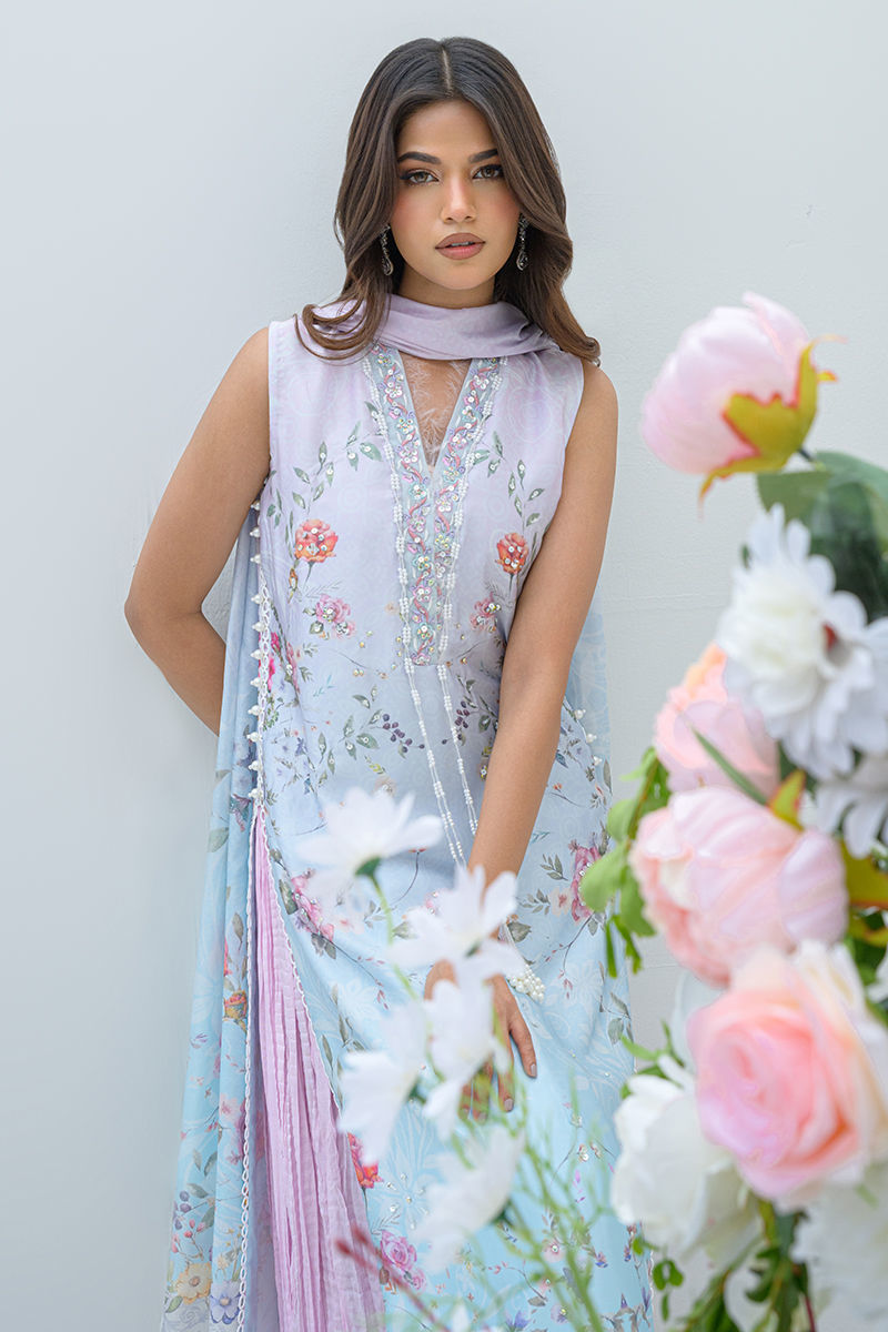 Fatima Khan | Eid Digital Silk Prints | Skye -  Fatima Khan Ladies Clothes - Original Designer Dress - House of Maryam