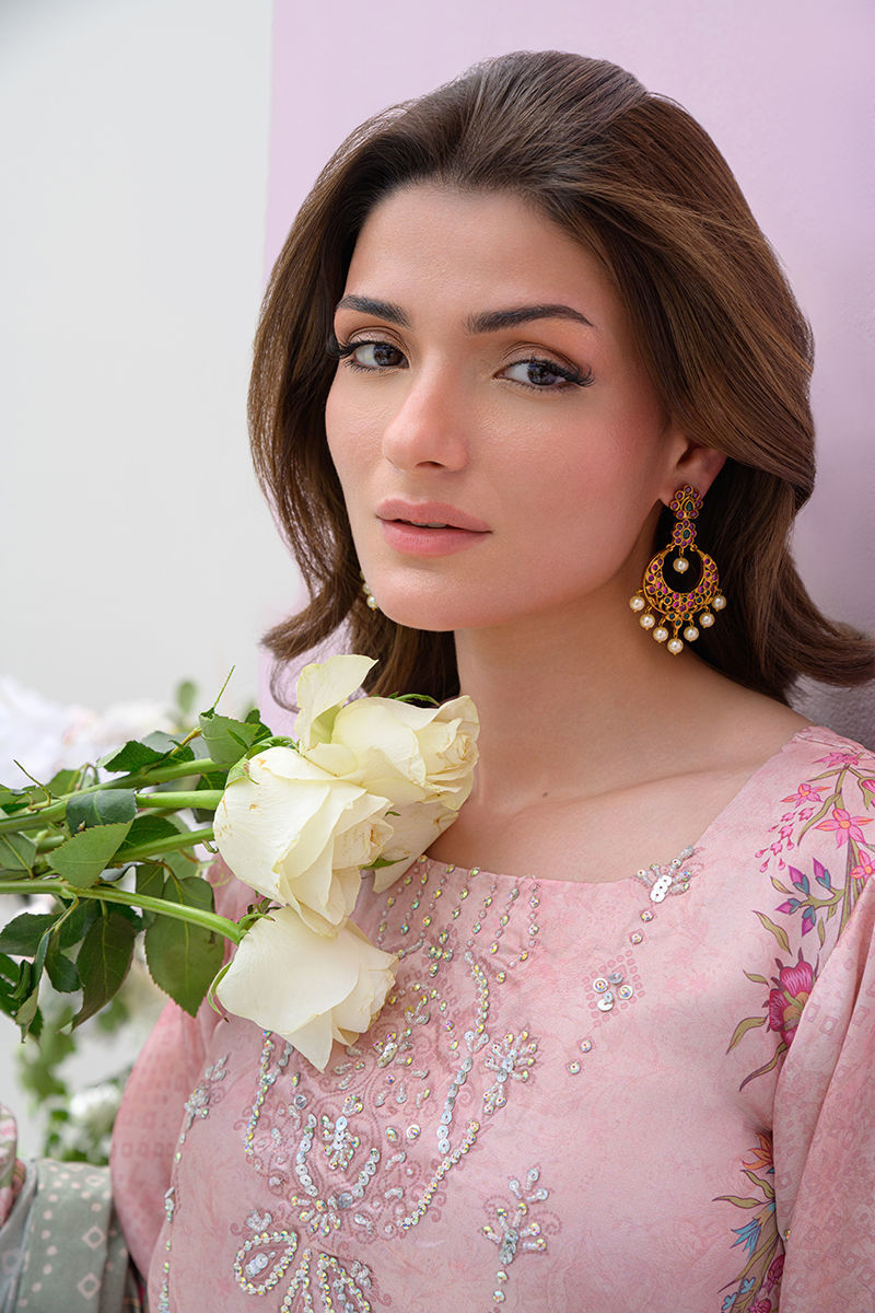 Fatima Khan | Eid Digital Silk Prints | Petaluxe -  Fatima Khan Ladies Clothes - Original Designer Dress - House of Maryam