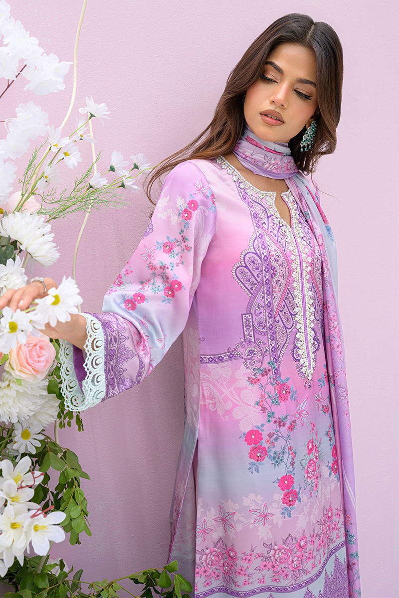 Fatima Khan | Eid Digital Silk Prints |   Gardenia -  Fatima Khan Ladies Clothes - Original Designer Dress - House of Maryam