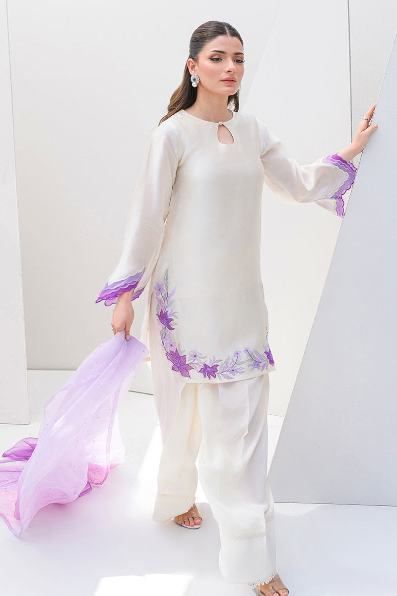 Fatima Khan | Serene Eid Luxe Pret | Majestic Ivory -  Fatima Khan Ladies Clothes - Original Designer Dress - House of Maryam