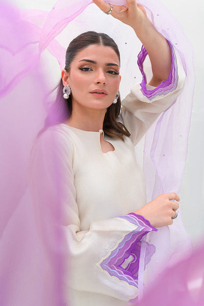 Fatima Khan | Serene Eid Luxe Pret | Majestic Ivory -  Fatima Khan Ladies Clothes - Original Designer Dress - House of Maryam