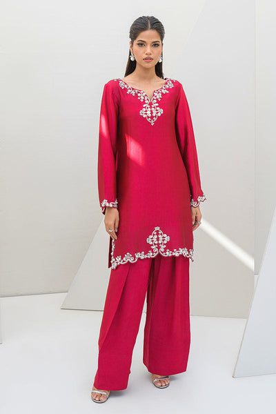 Fatima Khan | Serene Eid Luxe Pret | Ruby Rouge -  Fatima Khan Ladies Clothes - Original Designer Dress - House of Maryam