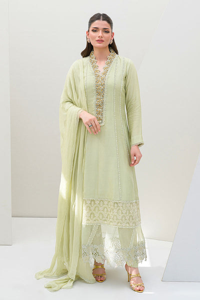 Fatima Khan | Serene Eid Luxe Pret | Honeydew Hue -  Fatima Khan Ladies Clothes - Original Designer Dress - House of Maryam