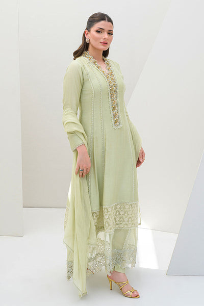Fatima Khan | Serene Eid Luxe Pret | Honeydew Hue -  Fatima Khan Ladies Clothes - Original Designer Dress - House of Maryam