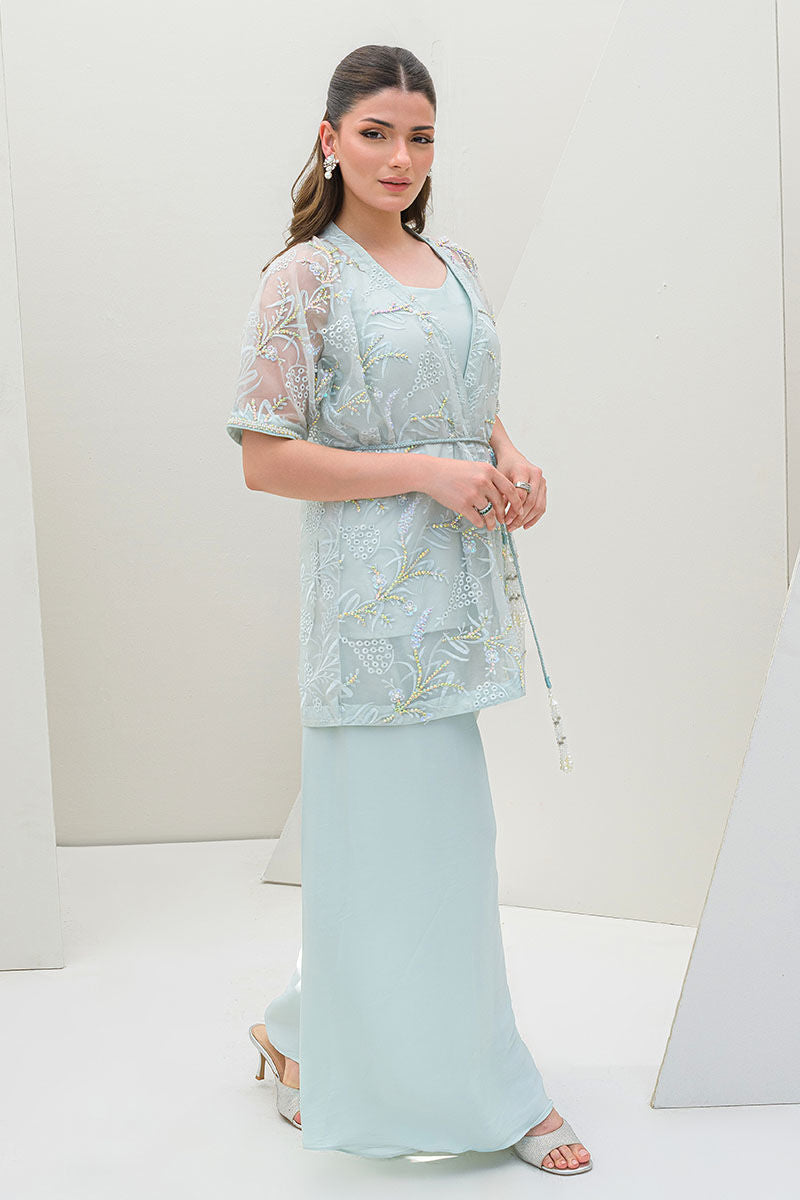 Fatima Khan | Serene Eid Luxe Pret | Luscious Aqua -  Fatima Khan Ladies Clothes - Original Designer Dress - House of Maryam