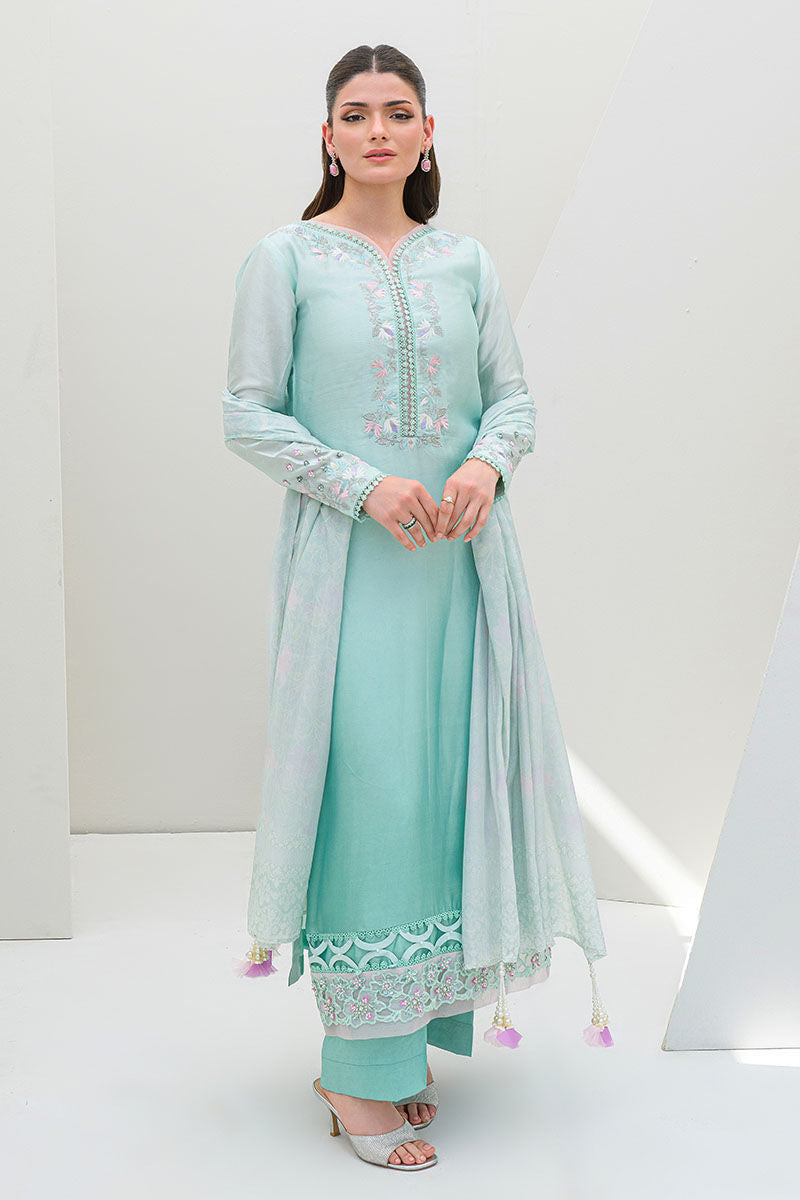 Fatima Khan | Serene Eid Luxe Pret | Minty Magic -  Fatima Khan Ladies Clothes - Original Designer Dress - House of Maryam