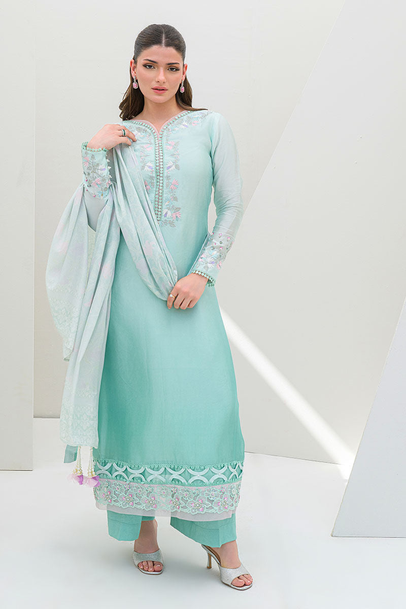 Fatima Khan | Serene Eid Luxe Pret | Minty Magic -  Fatima Khan Ladies Clothes - Original Designer Dress - House of Maryam
