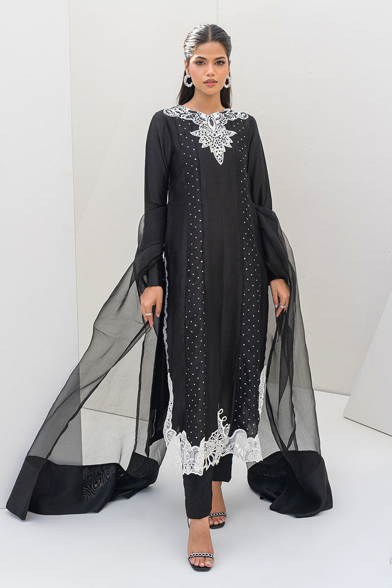 Fatima Khan | Serene Eid Luxe Pret | Obsidian -  Fatima Khan Ladies Clothes - Original Designer Dress - House of Maryam