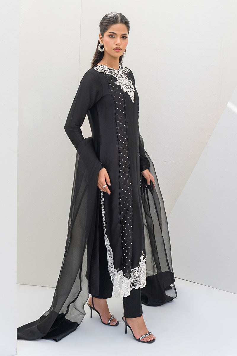 Fatima Khan | Serene Eid Luxe Pret | Obsidian -  Fatima Khan Ladies Clothes - Original Designer Dress - House of Maryam