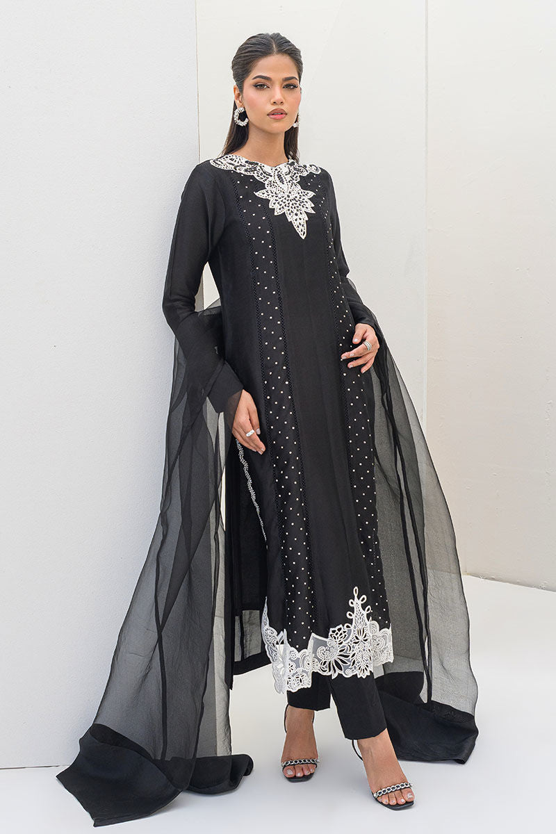 Fatima Khan | Serene Eid Luxe Pret | Obsidian -  Fatima Khan Ladies Clothes - Original Designer Dress - House of Maryam