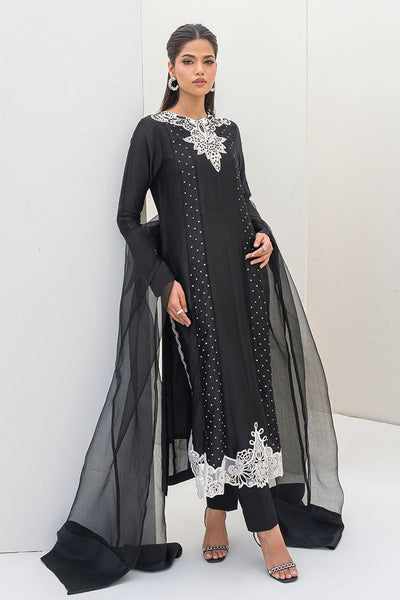 Fatima Khan | Serene Eid Luxe Pret | Obsidian -  Fatima Khan Ladies Clothes - Original Designer Dress - House of Maryam