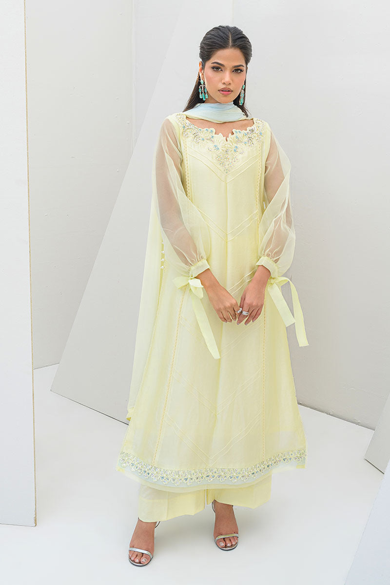 Fatima Khan | Serene Eid Luxe Pret | Lemon Love -  Fatima Khan Ladies Clothes - Original Designer Dress - House of Maryam