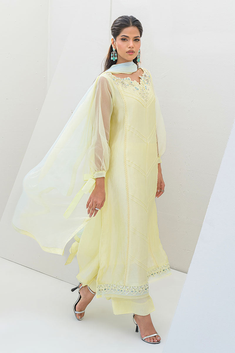 Fatima Khan | Serene Eid Luxe Pret | Lemon Love -  Fatima Khan Ladies Clothes - Original Designer Dress - House of Maryam