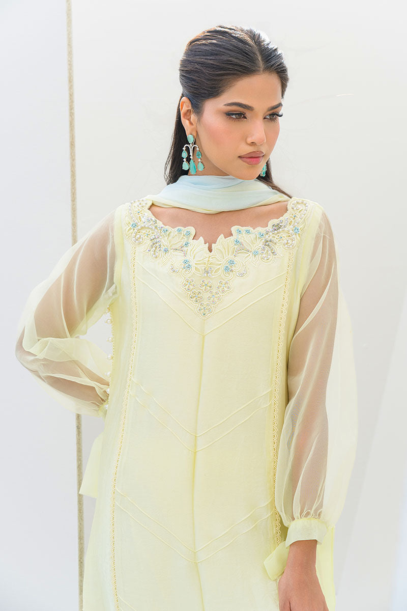 Fatima Khan | Serene Eid Luxe Pret | Lemon Love -  Fatima Khan Ladies Clothes - Original Designer Dress - House of Maryam