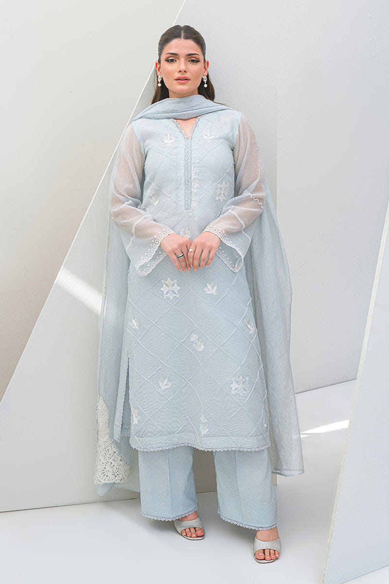 Fatima Khan | Serene Eid Luxe Pret | Azure Frost -  Fatima Khan Ladies Clothes - Original Designer Dress - House of Maryam