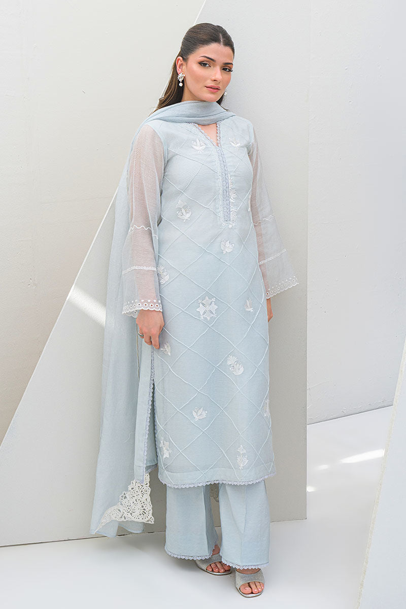 Fatima Khan | Serene Eid Luxe Pret | Azure Frost -  Fatima Khan Ladies Clothes - Original Designer Dress - House of Maryam