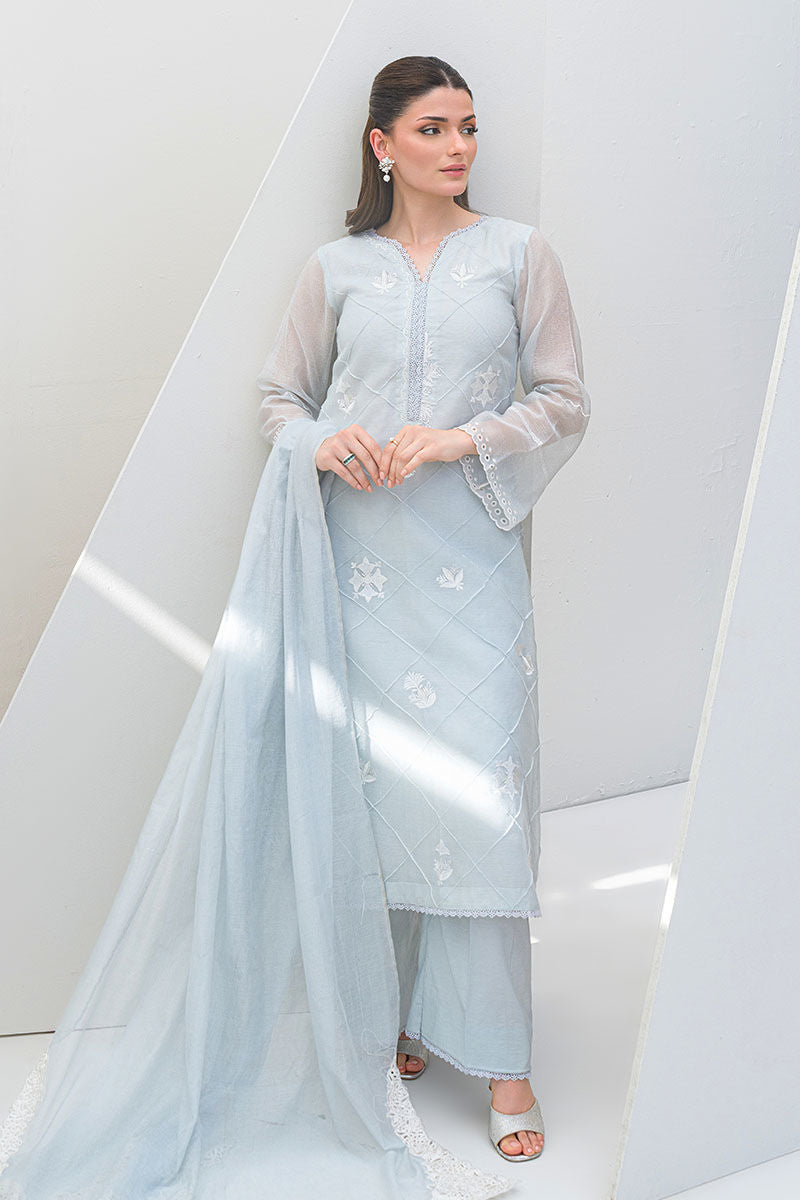 Fatima Khan | Serene Eid Luxe Pret | Azure Frost -  Fatima Khan Ladies Clothes - Original Designer Dress - House of Maryam