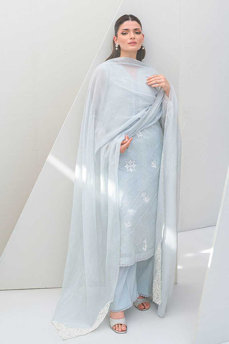 Fatima Khan | Serene Eid Luxe Pret | Azure Frost -  Fatima Khan Ladies Clothes - Original Designer Dress - House of Maryam