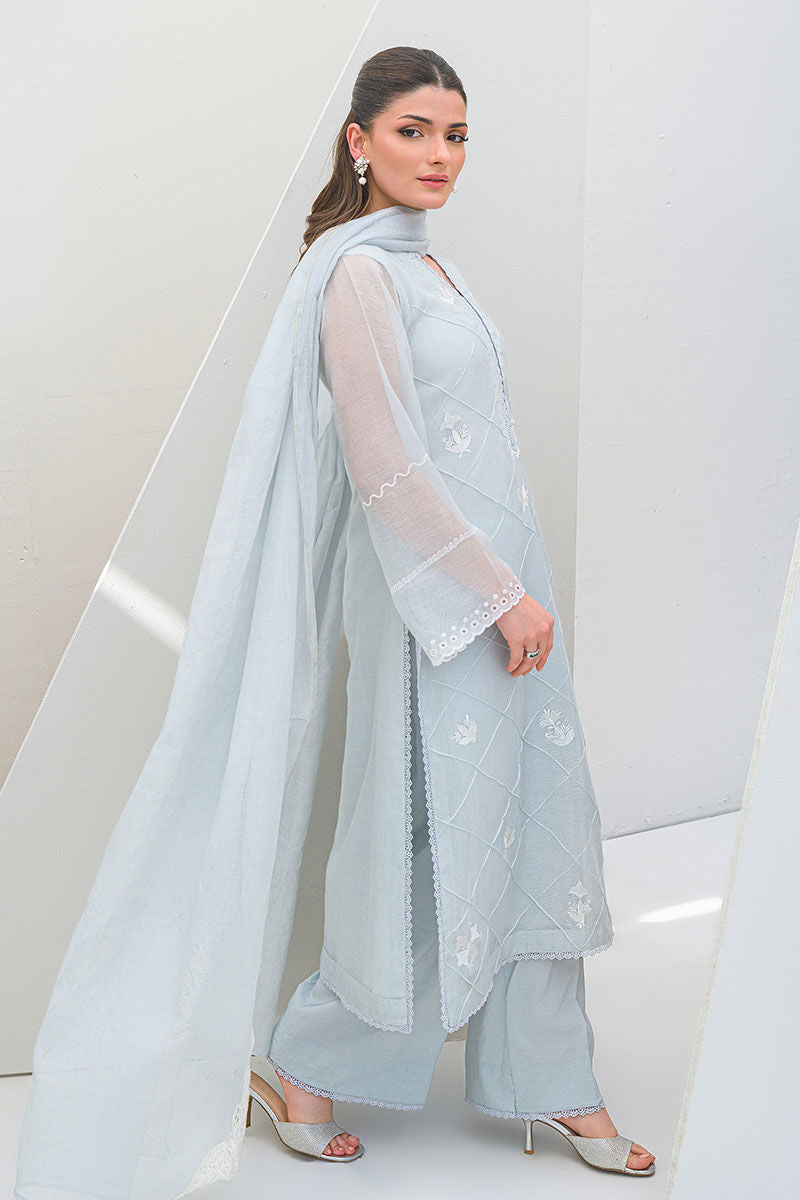 Fatima Khan | Serene Eid Luxe Pret | Azure Frost -  Fatima Khan Ladies Clothes - Original Designer Dress - House of Maryam