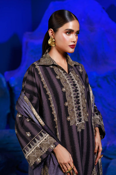 Bonanza Satrangi | Midnight Bloom 3 Pc (1W24P3P316) -  Bonanza Satrangi Unstitched - Original Designer Dress - House of Maryam