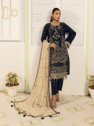 Salitex | Signature Festive Chiffon | SUNW6NO006UT -  Salitex Ladies Clothes - Original Designer Dress - House of Maryam
