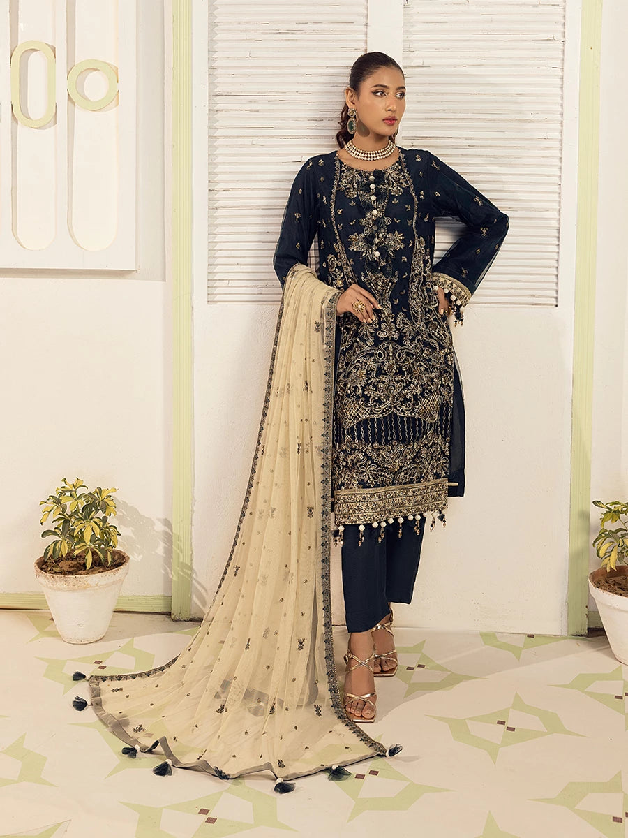 Salitex | Signature Festive Chiffon | SUNW6NO006UT -  Salitex Ladies Clothes - Original Designer Dress - House of Maryam
