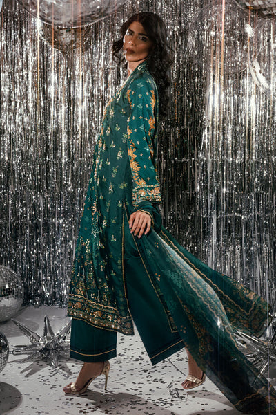 Fatima Khan | Disco Revival Festive Silk | Forest Veil