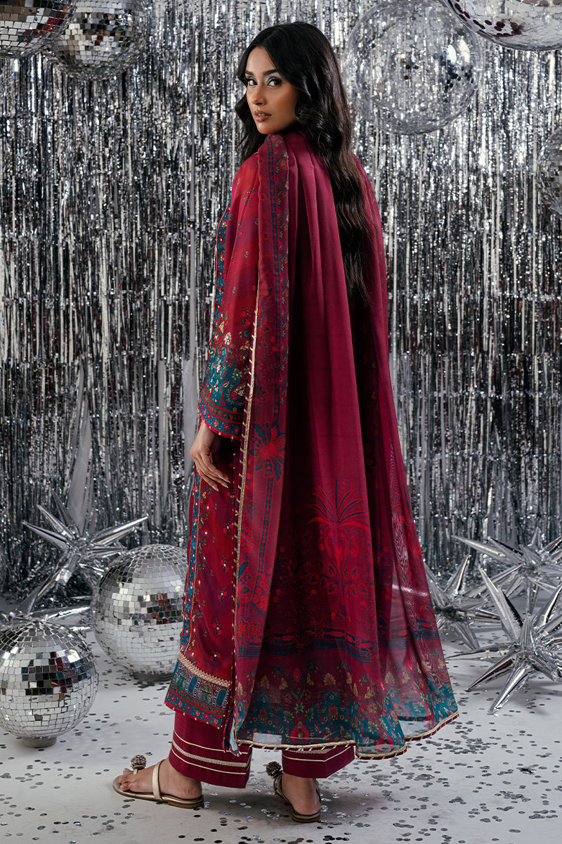 Fatima Khan | Disco Revival Festive Silk | Mystic Magneta-2