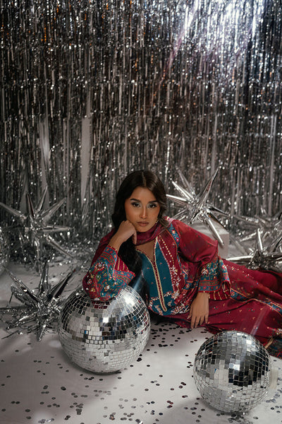 Fatima Khan | Disco Revival Festive Silk | Mystic Magneta