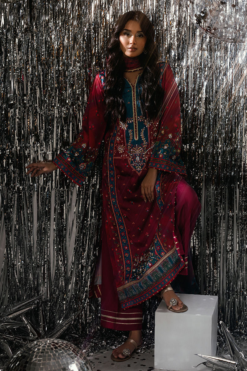 Fatima Khan | Disco Revival Festive Silk | Mystic Magneta-5