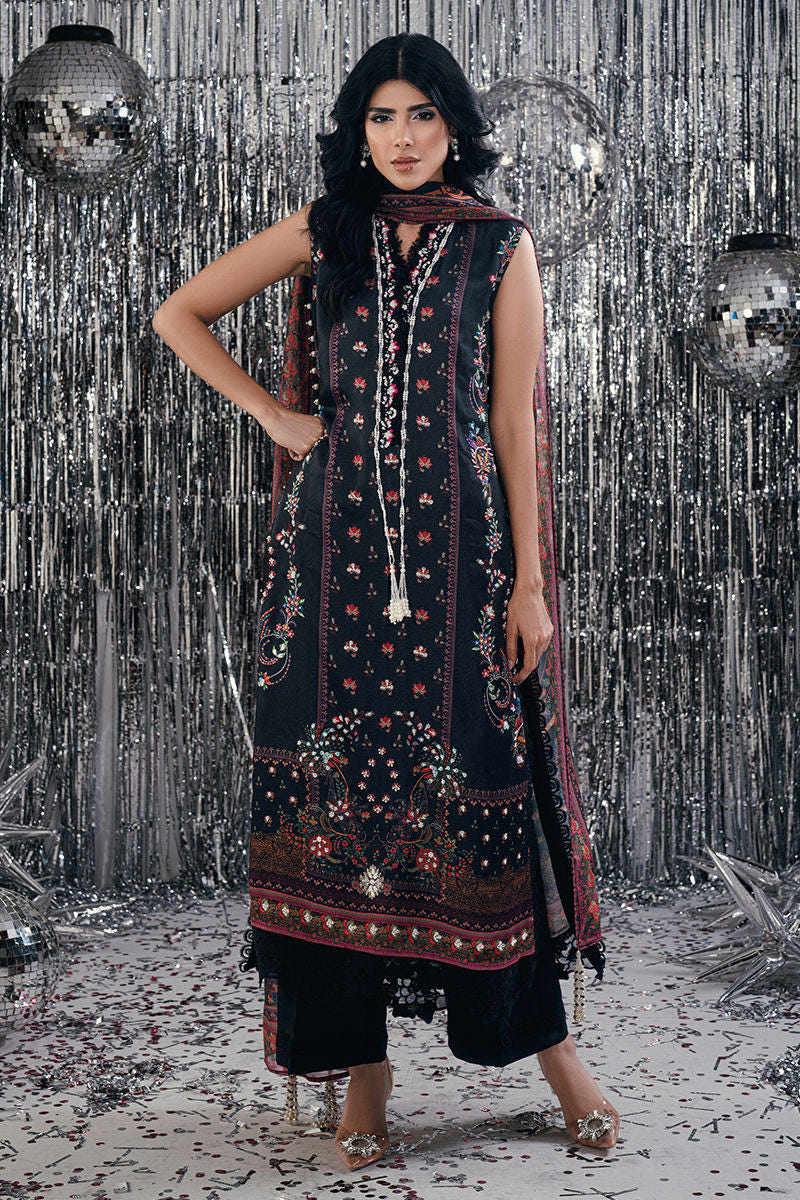Fatima Khan | Disco Revival Festive Silk | Black Skye