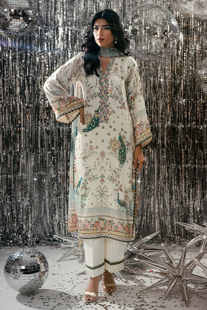 Fatima Khan | Disco Revival Festive Silk | Teal Peacock