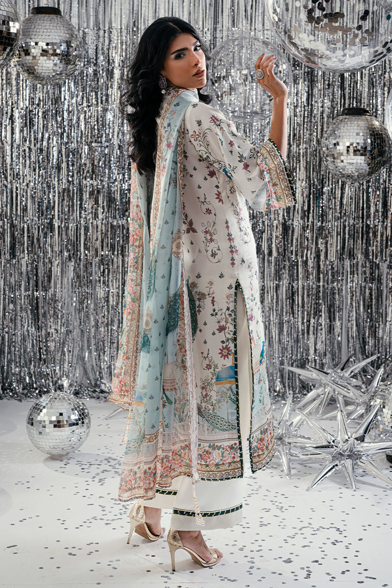 Fatima Khan | Disco Revival Festive Silk | Teal Peacock