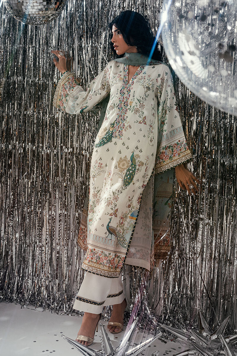 Fatima Khan | Disco Revival Festive Silk | Teal Peacock-5