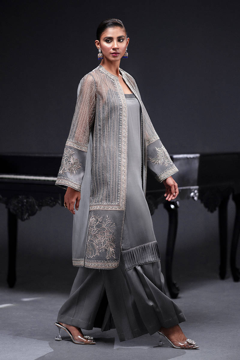 MNR | Chai Coffee Luxury Pret | Grey Eminance -  MNR Ladies Clothes -  House of Maryam