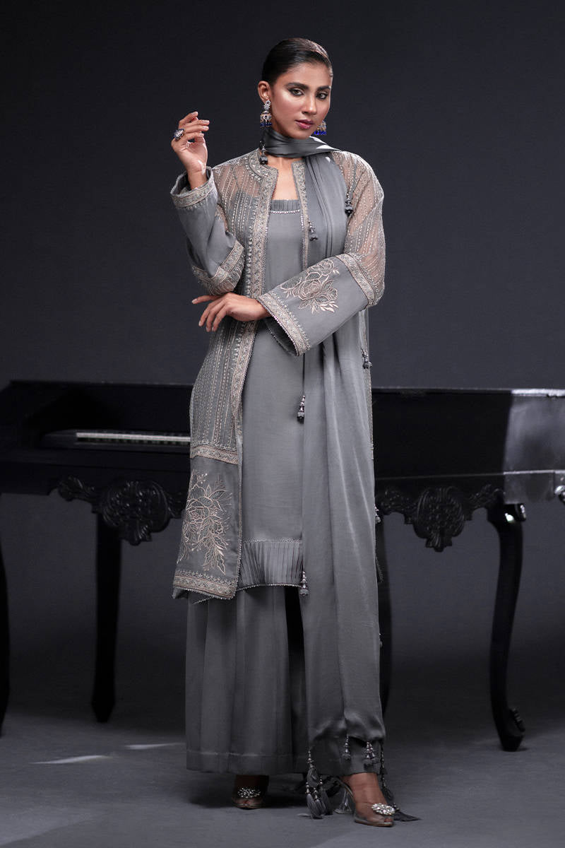 MNR | Chai Coffee Luxury Pret | Grey Eminance -  MNR Ladies Clothes -  House of Maryam